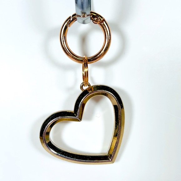 Source Unknown Accessories - Gold Tone Heart Bag Charm Keychain